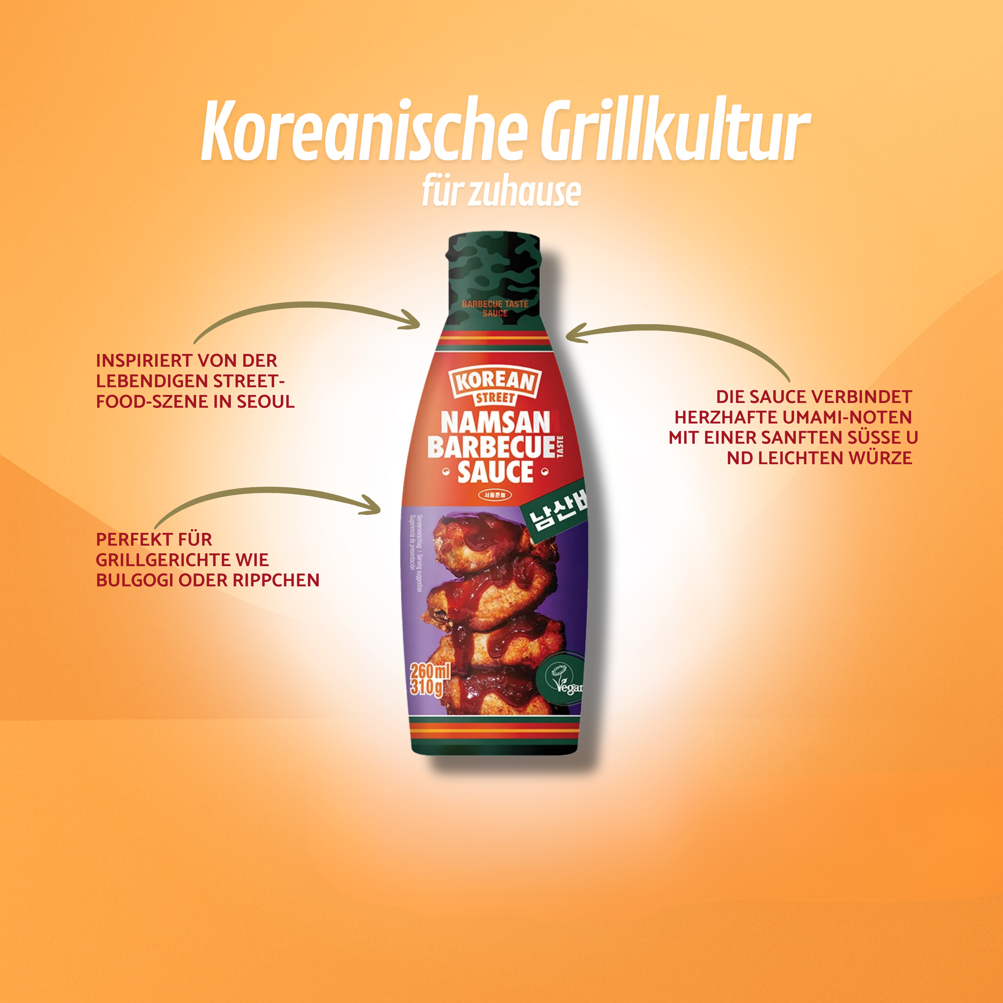 KOREAN STREET Namsan BBQ Sauce, 260 ml