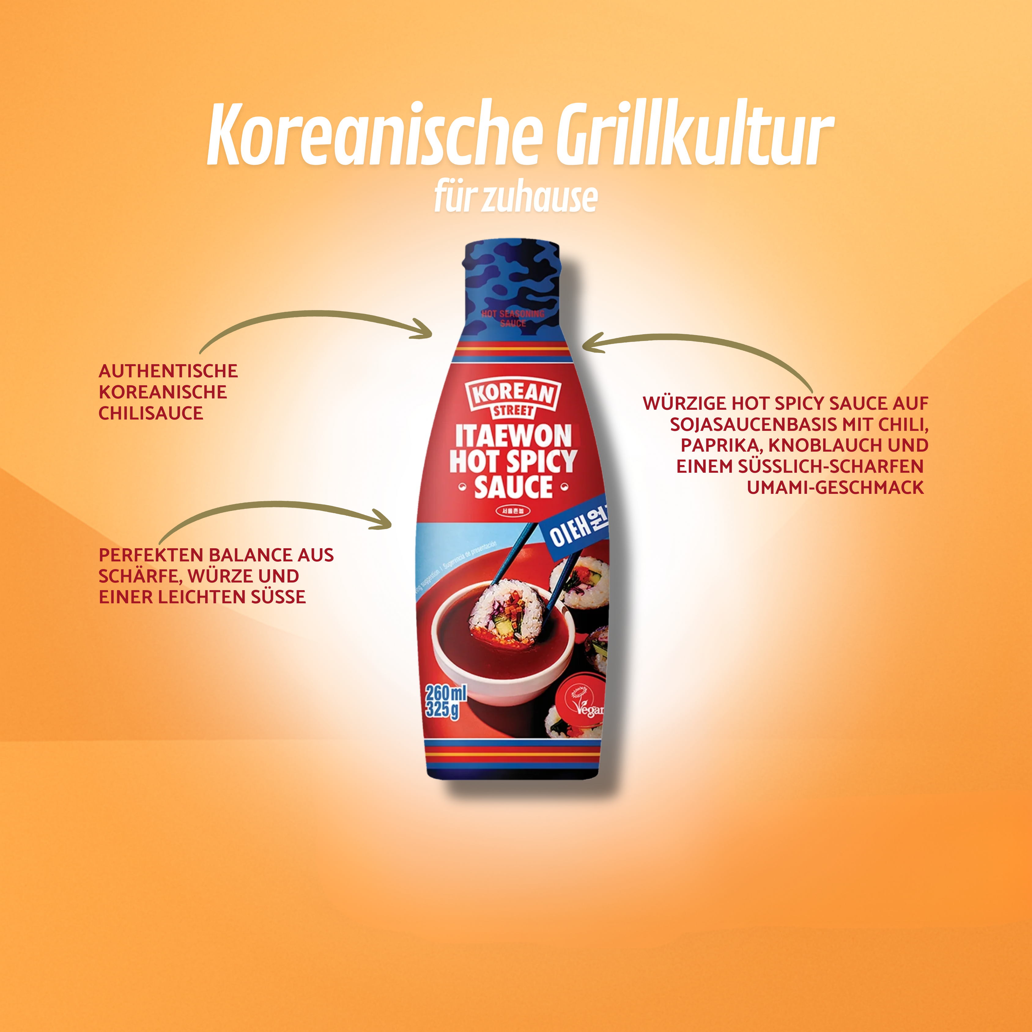 KOREAN STREET Itaewon Hot Sauce, 260 ml